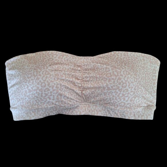 Maidenform Bandeau Bra Style 40974 size 38 Strapless Tube Bra Beige Animal Print - Picture 2 of 12